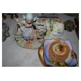 Nippon Deer trays, HP bowls & center plate. Bee su
