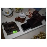 Elephant collection: mug, bookends, onyx box & res