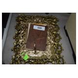 Three cast metal picture frames