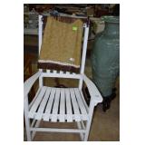 White painted porch rocker