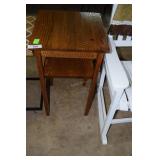 Telephone table with under shelf