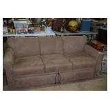 Brown microfiber sofa