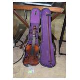 Student violin in case