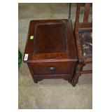 Curved back Tiger oak leather bottom chair