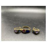 14kt Ring Sz6 & 14kt Earrings 8.9gtw