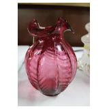 Fenton Ruby art glass vase