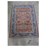 Area rugApprox.6ft x 4 ft.Geometric blue/red