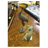 Or Crain in brass one with outstretched wings