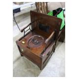 Victorian wooden potty chair