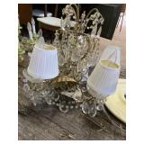 Five light drop chandelier with Crystal droplets