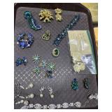 Vintage costume jewelry incl Castlecliff, Coro,