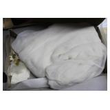 1950s Ladies Wedding Dress With Floral Veil