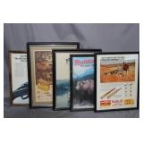 5pcs framed Sporting Advertising - Winchester, Rug