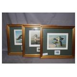 Three signed & framed Duck stamp prints - James Ha
