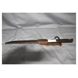 WWI era bayonet in sheath with leather holder