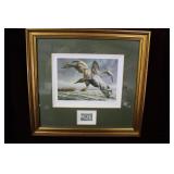 Three Framed & signed duck prints: B. Miller, J. S