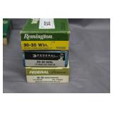 3x$ - .30-.30Win 170grain - 60 rounds total