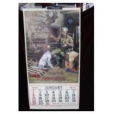 Three Remington Reproduction calendars 1907, 19030