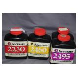 4 bottles Accurate smokeless powder - 2230, 2460,2