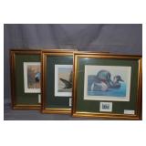 Three signed & framed Duck stamp prints - Michaels