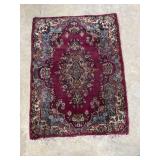 Custom magenta & blue chop rug