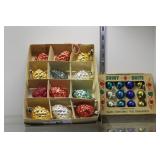 2 Boxes of glass ornaments