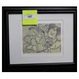 Mickey & Goofy framed print