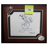 Donald Duck framed artist drawing print