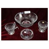 Wedgewood 9" D crystal bowl, Lambert cream &