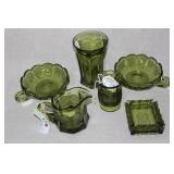 6pcs Coin glass in olive