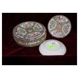 Nine Rose medallion plates