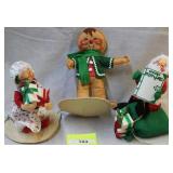 Three Christmas Annalee pcs.