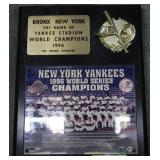 1996 Yankees wall plaque
