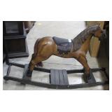 Contemporary wood rocking horse