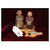 Wood carved German beer drinkers & wood carved