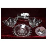 Heisey hurricane candlestick, Heisey pink satin