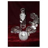 Crystal lot incl. Heisey Rooster decanter, St