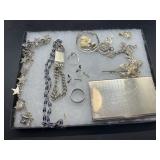 Sterling bracelets/necklaces, Reed & Barton card