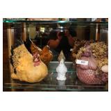 Three Rooster pcs - planter, pitcher & table top