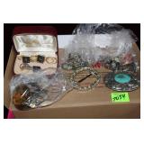 14kt gold earrings, necklace & costume jewelry