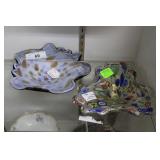 Two Murano art glass shallow bowls