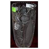 12" H Cut crystal vase