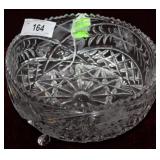 Cut crystal footed bowl