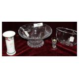 Galway 9" D bowl, Royal Doulton bud vase,