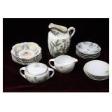 Porcelain grouping: Coalport pitcher, RS creamer