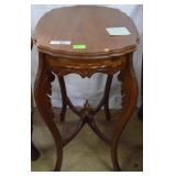 Carved curved legs lamp table