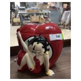 Betty Boop heart shaped cookie jar by Pacific