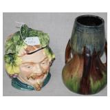 Salt glaze pottery hourglass vase