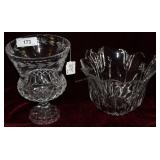 Ofnah crystal 9.5" H vase & Gorham tulip bowl