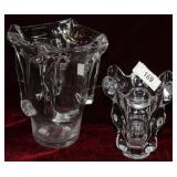 Two blown glass mid century vases